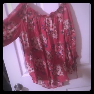 Super comfy pink floral top